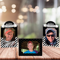 Happy Retirement - Retirement Party 4x6 Picture Display - Paper Photo Frames - Set of 12