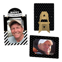 Happy Retirement - Retirement Party 4x6 Picture Display - Paper Photo Frames - Set of 12