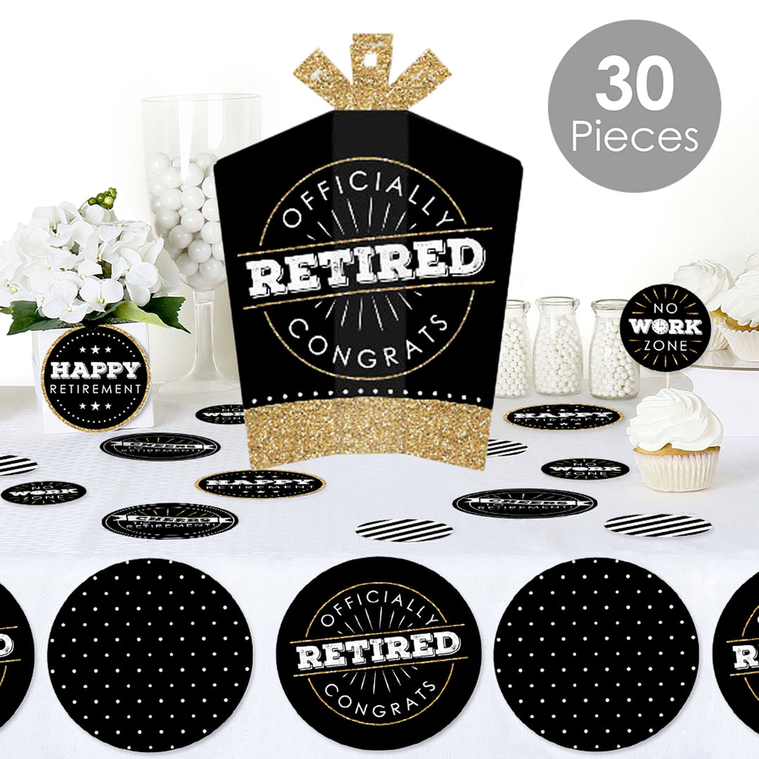 Happy Retirement - Retirement Party Decor and Confetti - Terrific Table Centerpiece Kit - Set of 30