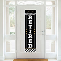 Happy Retirement - Retirement Party Front Door Decoration - Vertical Banner