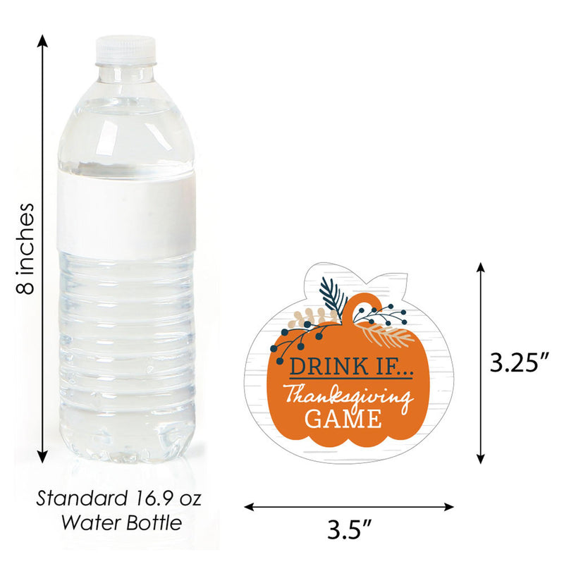 Drink If Game - Happy Thanksgiving - Fall Harvest Party Game - 24 Count