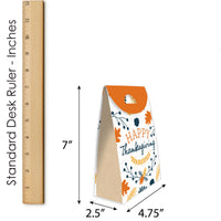 Happy Thanksgiving - Fall Harvest Gift Favor Bags - Party Goodie Boxes - Set of 12