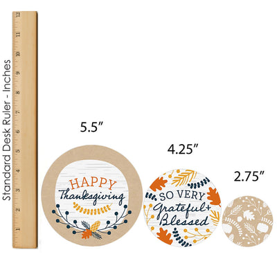 Happy Thanksgiving - Fall Harvest Party Decor and Confetti - Terrific Table Centerpiece Kit - Set of 30