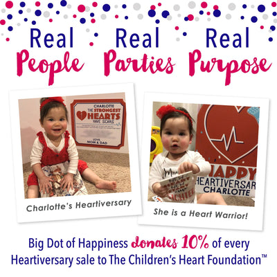 Happy Heartiversary - CHD Awareness Bunting Banner - Party Decorations - Happy Heartiversary