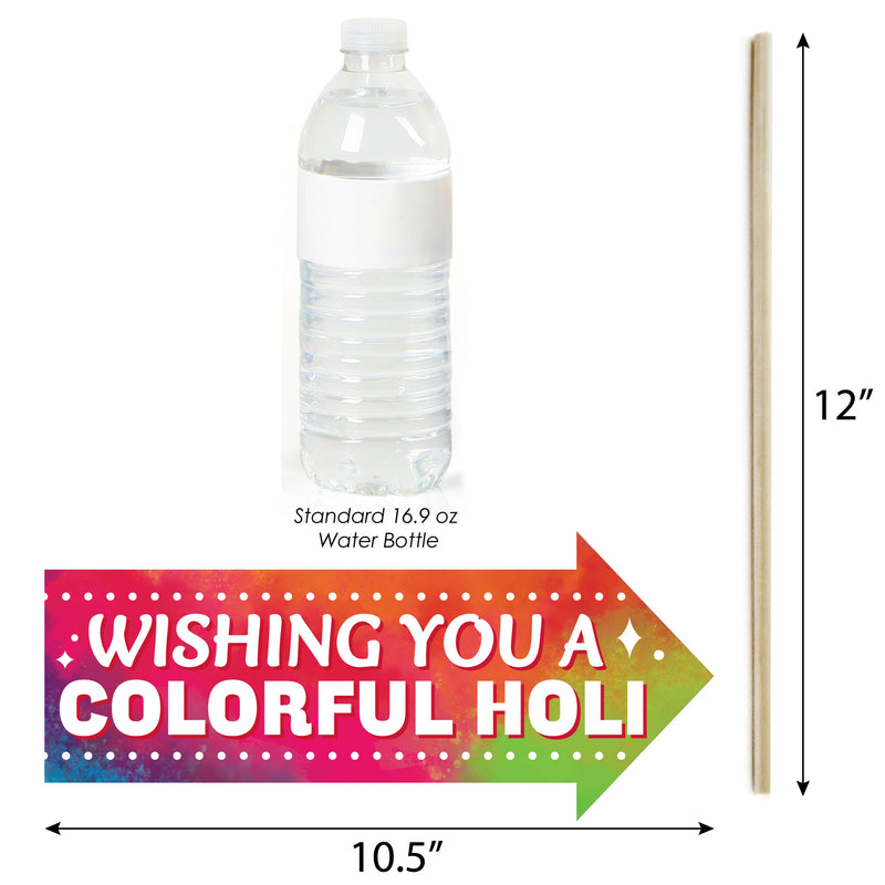 Funny Holi Hai - Festival of Colors Party Photo Booth Props Kit - 10 Piece