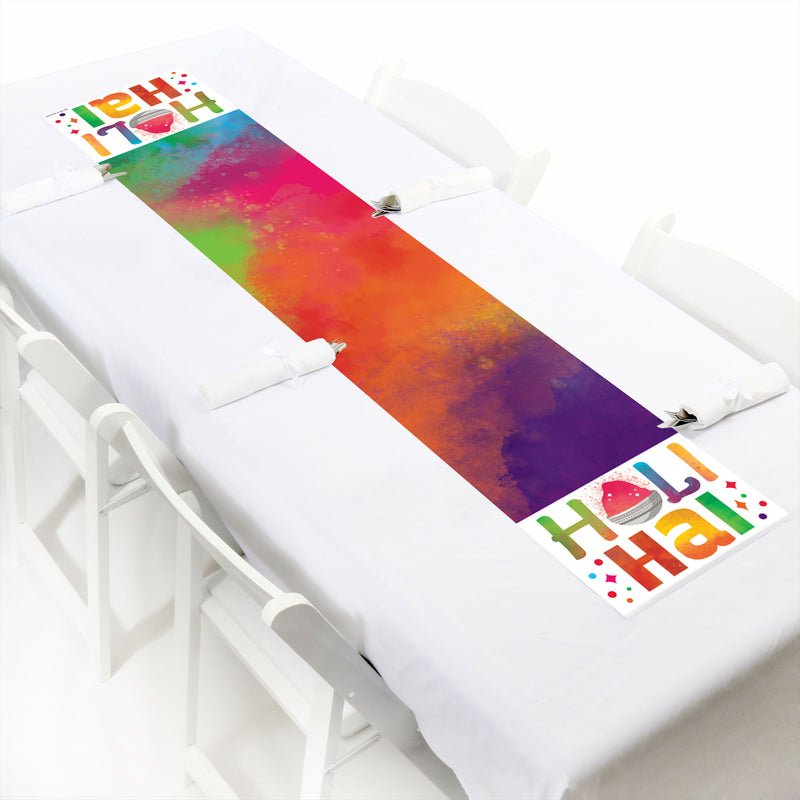 Holi Hai - Petite Festival of Colors Party Paper Table Runner - 12 x 60 inches