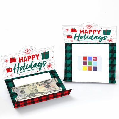 Holiday Thank You - Christmas Appreciation Money And Gift Card Holders - Set of 8