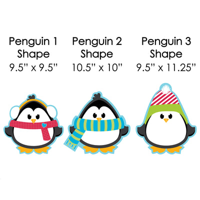 Holly Jolly Penguin - Penguin Lawn Decorations - Outdoor Holiday & Christmas Yard Decorations - 10 Piece