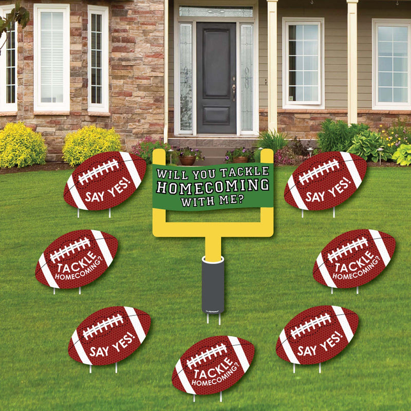 Homecoming Proposal - Yard Sign & Outdoor Lawn Decorations - Homecoming Proposal Yard Signs - Set of 8
