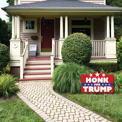 Honk for Trump - Political Election Yard Sign Lawn Decorations - Party Yardy Sign