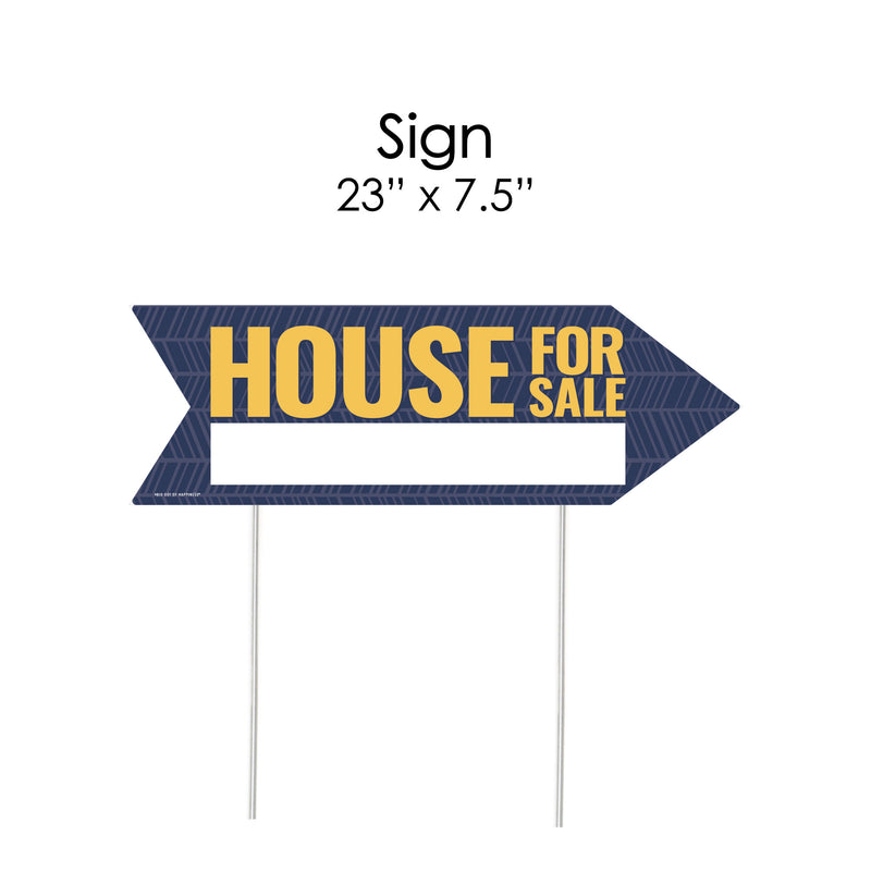 House For Sale Sign Arrow - Double Sided Directional Yard Signs - Set of 2