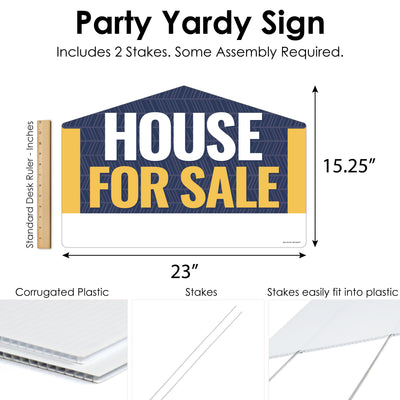 House For Sale Sign - Yard Sign Lawn Decorations - Party Yardy Sign