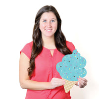 Scoop Up The Fun - Ice Cream - Lawn Decorations - Outdoor Sprinkles Party Yard Decorations - 10 Piece