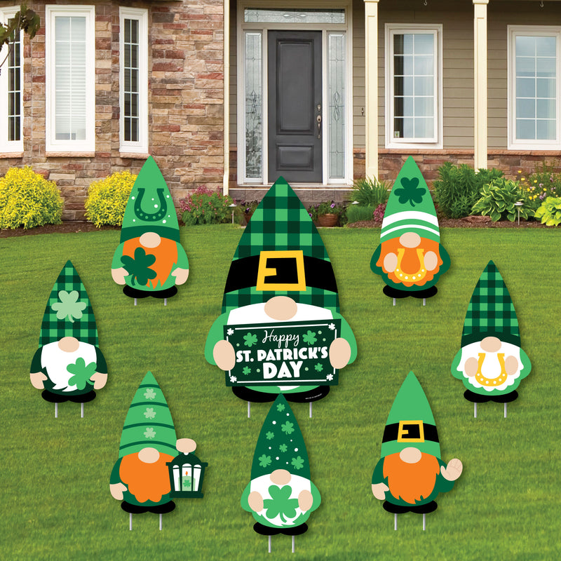 Irish Gnomes - Yard Sign and Outdoor Lawn Decorations - St. Patrick&