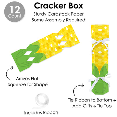It's Corn - No Snap Fall Harvest Party Table Favors - DIY Cracker Boxes - Set of 12