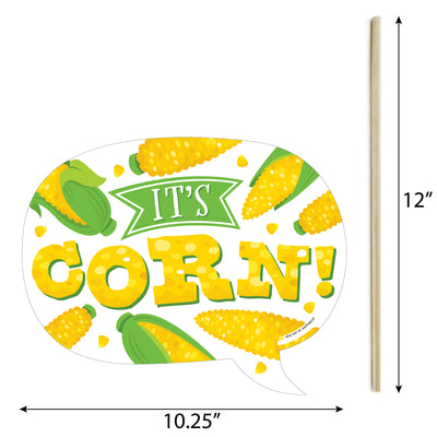 Funny It's Corn - Fall Harvest Party Photo Booth Props Kit - 10 Piece