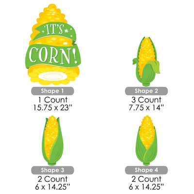 It's Corn - Yard Sign and Outdoor Lawn Decorations - Fall Harvest Party Yard Signs - Set of 8