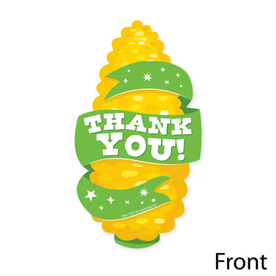 It's Corn - Shaped Thank You Cards - Fall Harvest Party Thank You Note Cards with Envelopes - Set of 12