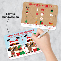 Jolly Santa Claus - 2-in-1 Christmas Party Cards - Activity Duo Games - Set of 20