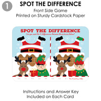 Jolly Santa Claus - 2-in-1 Christmas Party Cards - Activity Duo Games - Set of 20