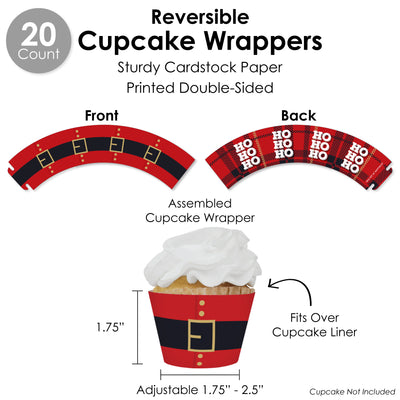 Jolly Santa Claus - Christmas Party Favors and Cupcake Kit - Fabulous Favor Party Pack - 100 Pieces
