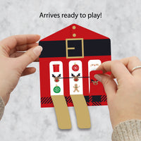 Jolly Santa Claus - Christmas Party Game Pickle Cards - Pull Tabs 3-in-a-Row - Set of 12