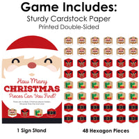 Jolly Santa Claus - Christmas Party Scavenger Hunt - 1 Stand and 48 Game Pieces - Hide and Find Game