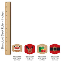 Jolly Santa Claus - Christmas Party Scavenger Hunt - 1 Stand and 48 Game Pieces - Hide and Find Game