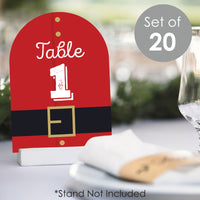 Jolly Santa Claus - Christmas Party Double-Sided 5 x 7 inches Cards - Table Numbers - 1-20