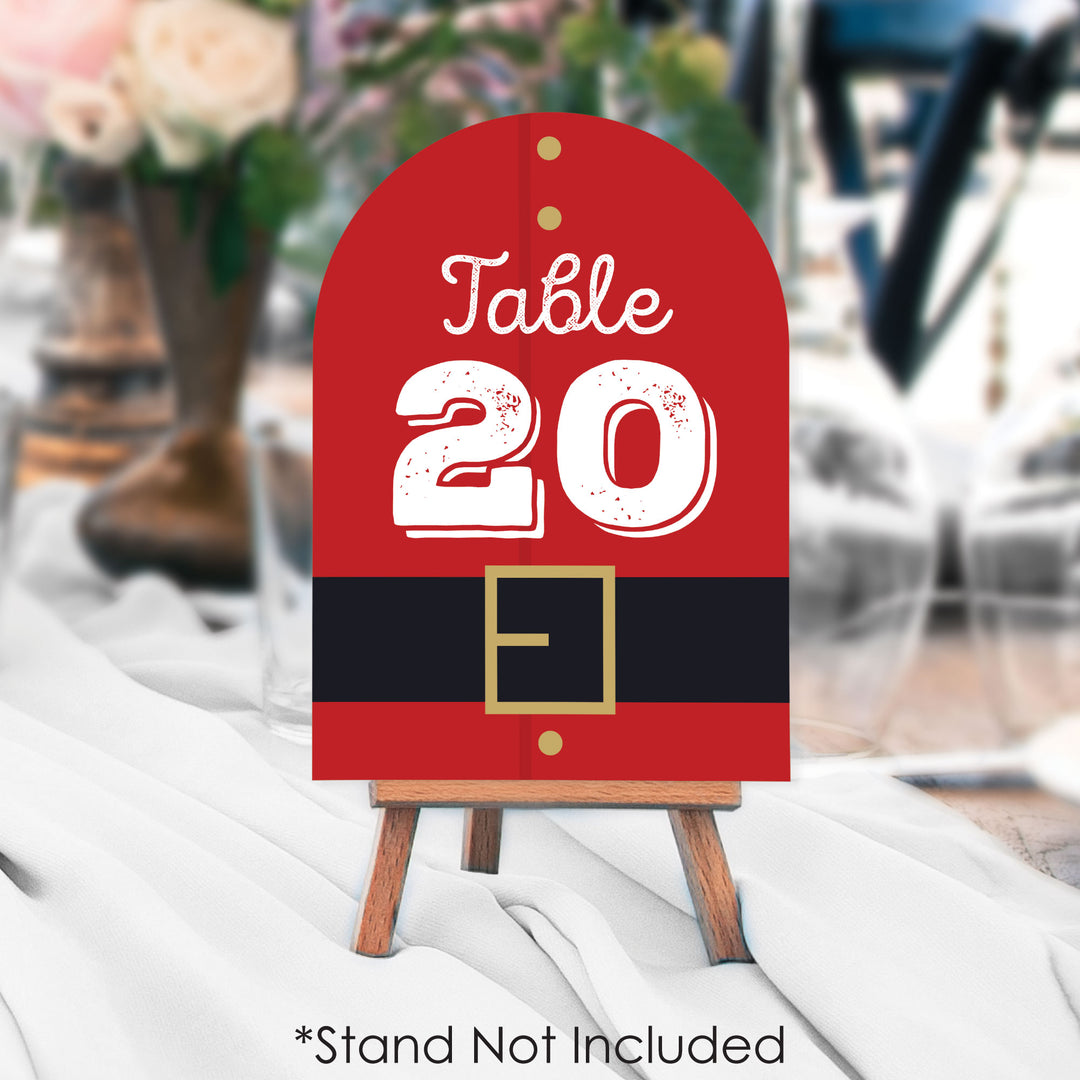 Jolly Santa Claus - Christmas Party Double-Sided 5 x 7 inches Cards - Table Numbers - 1-20