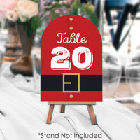 Jolly Santa Claus - Christmas Party Double-Sided 5 x 7 inches Cards - Table Numbers - 1-20