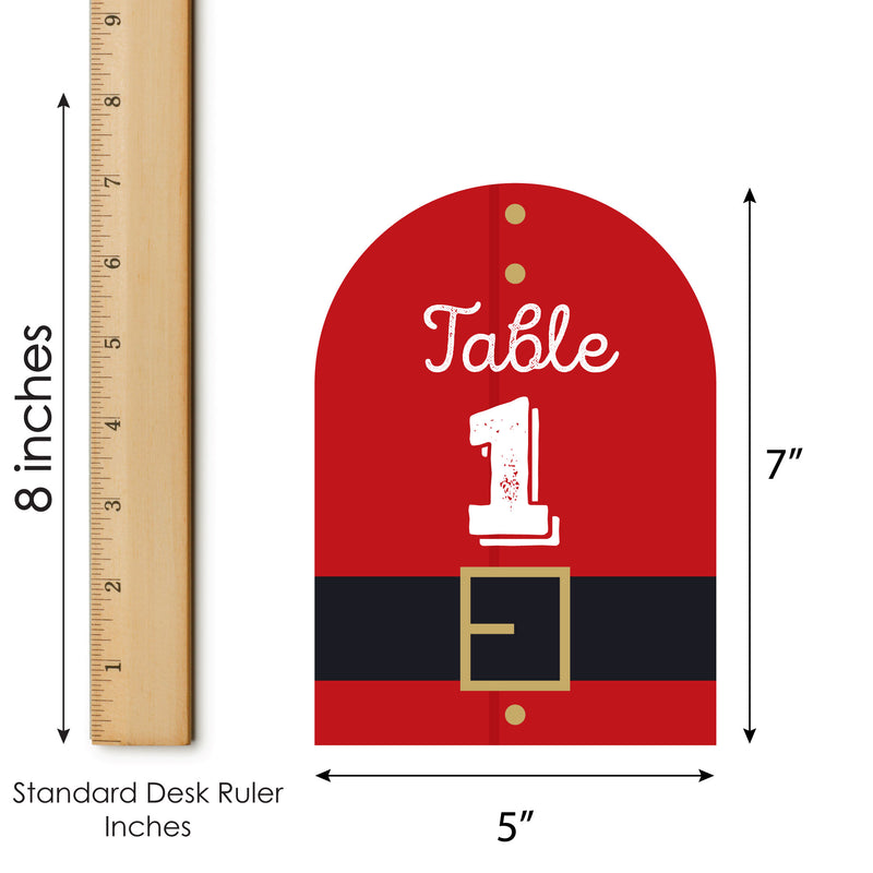 Jolly Santa Claus - Christmas Party Double-Sided 5 x 7 inches Cards - Table Numbers - 1-20