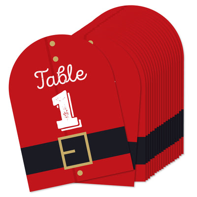 Jolly Santa Claus - Christmas Party Double-Sided 5 x 7 inches Cards - Table Numbers - 1-20