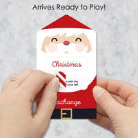 White elephant gift exchange cards