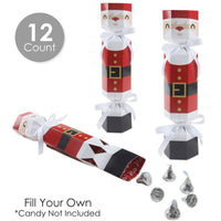 Jolly Santa Claus - No Snap Christmas Party Table Favors - DIY Cracker Boxes - Set of 12