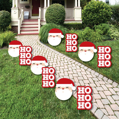 Jolly Santa Claus - Santa Claus Lawn Decorations - Outdoor Christmas Yard Decorations - 10 Piece