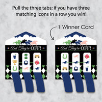 Kentucky Horse Derby - Horse Race Party Game Pickle Cards - Pull Tabs 3-in-a-Row - Set of 12