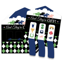 Kentucky Horse Derby - Horse Race Party Game Pickle Cards - Pull Tabs 3-in-a-Row - Set of 12