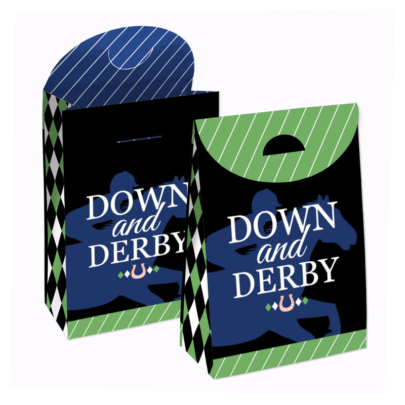 Kentucky Horse Derby - Horse Race Gift Favor Bags - Party Goodie Boxes - Set of 12
