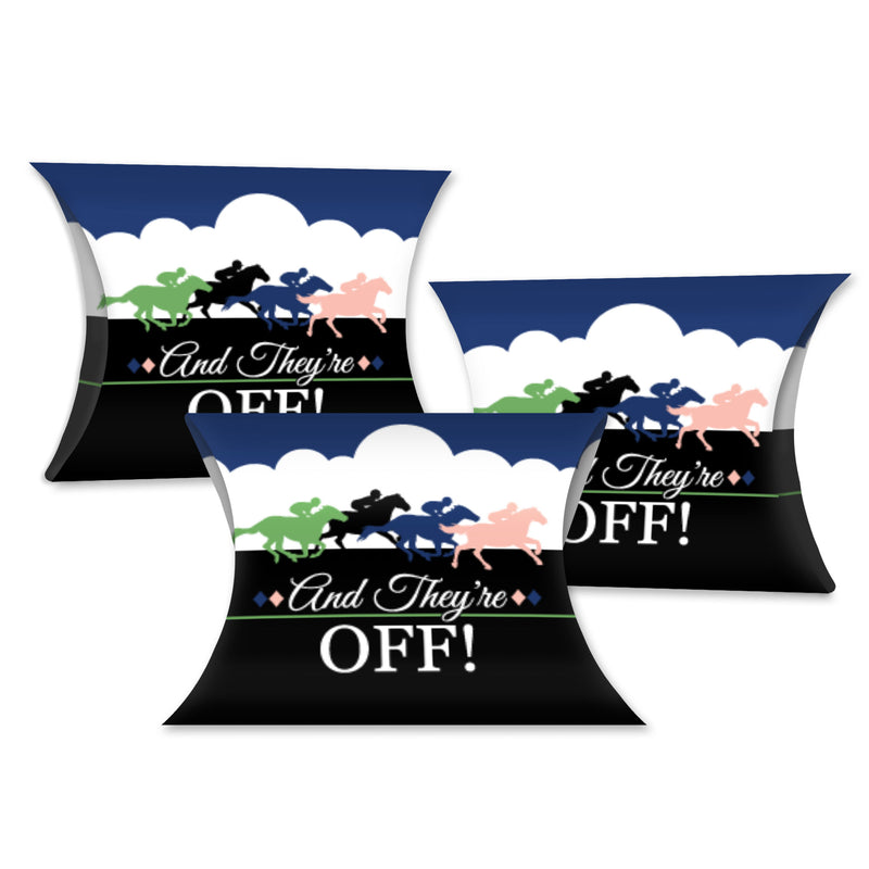 Kentucky Horse Derby - Favor Gift Boxes - Horse Race Party Petite Pillow Boxes - Set of 20