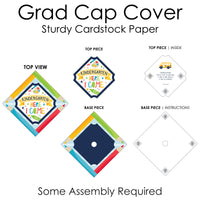 Kindergarten Here I Come - Kids Preschool Graduation Cap Decorations Kit - Grad Cap Cover
