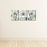 Koala Cutie - Bear Nursery Wall Art and Kids Room Decor - 7.5 x 10 inches - Set of 3 Prints