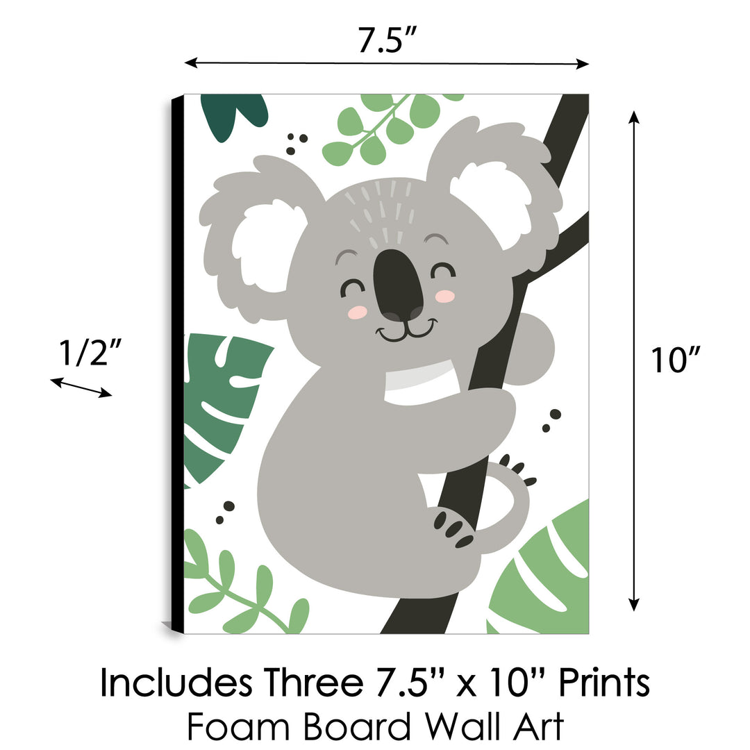 Koala Cutie - Bear Nursery Wall Art and Kids Room Decor - 7.5 x 10 inches - Set of 3 Prints