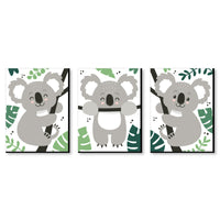Koala Cutie - Bear Nursery Wall Art and Kids Room Decor - 7.5 x 10 inches - Set of 3 Prints