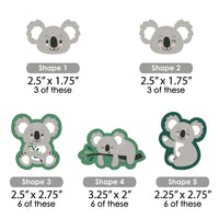 Koala Cutie - DIY Shaped Bear Birthday Party and Baby Shower Cut-Outs - 24 Count