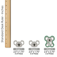 Koala Cutie - DIY Shaped Bear Birthday Party and Baby Shower Cut-Outs - 24 Count