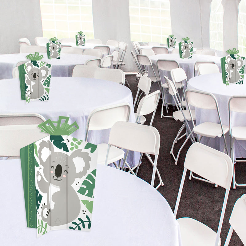 Koala Cutie - Table Decorations - Bear Birthday Party and Baby Shower Fold and Flare Centerpieces - 10 Count