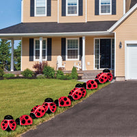 Happy Little Ladybug - Lawn Decorations - Outdoor Baby Shower or Birthday Party Yard Decorations - 10 Piece