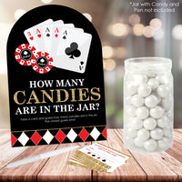 Las Vegas - How Many Candies Casino Party Game - 1 Stand and 40 Cards - Candy Guessing Game