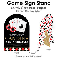 Las Vegas - How Many Candies Casino Party Game - 1 Stand and 40 Cards - Candy Guessing Game
